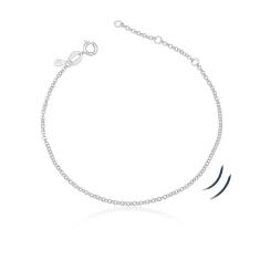 Pulseira Elo Português Revestida Em Ródio