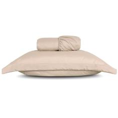 Jogo De Lençol Solteiro Slim Percal 200 Fios 2 Peças - Bege