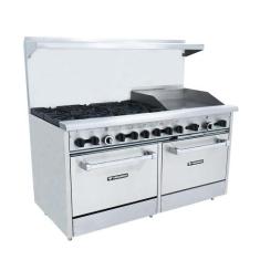 Fogão Industrial Americano 6 Bocas com 2 Fornos Baixa Pressão FA6C2F -