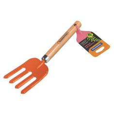 Garfo Metálico com 4 Dentes para Jardinagem Tramontina com Cabo de Mad