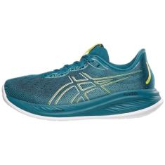 ASICS Tênis de corrida masculino Gel-Cumulus 26, Azul-petróleo/amarelo brilhante, 41
