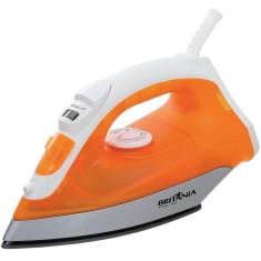 Ferro de Passar a Seco e a Vapor Britânia 1120W Base Antiaderente Laranja 220V