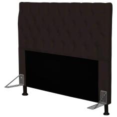 Cabeceira Cama Box Casal 195cm Cristal Corino Marrom