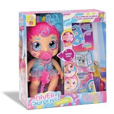 Boneca Diver Surprise Baby Mama e Chora em Vinil Chupeta com Led DiverToys