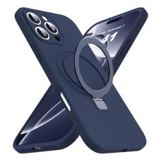 SKYLMW Capa projetada para iPhone Pro Max com suporte magnético invisível compatível com Mag-Safe Militar Testada contra quedas à prova de choque, capas de telefone para iPhone Pro Max para mulheres e