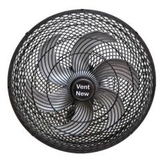 Ventilador De Parede Oscilante 50cm Preto Prata Bivolt - Vent New