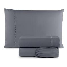 Jogo Para Cama Lençol Solteiro 3 Peças 400 Fios Luxuoso Micropercal Po