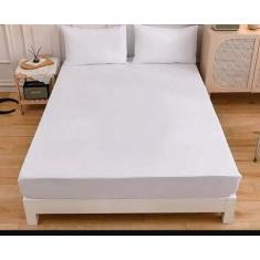 Lençol Casal 3 peças PREMIUM - lençol casal 3 peças micro , Branco, 1,