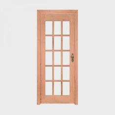 Kit Porta de Madeira Esquerda 213cmx84,5cmx12cm PE15 Esel