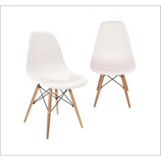 Kit 2 Cadeiras Charles Eames Eiffel Wood Design Varias Cores