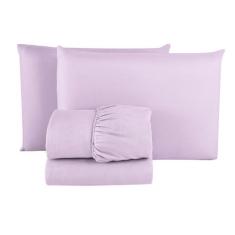 Jogo de Lençol Casal Padrão para Cama Box 30CM altura 03 peças com Elá