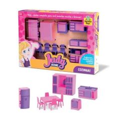 Casinha Boneca Judy Home C/ 9 Itens - Cozinha - Samba - Samba Toys