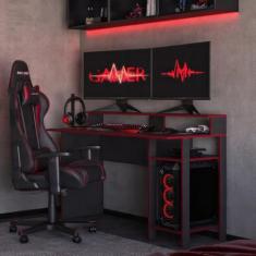 Mesa Gamer Escrivaninha em 2334 136cm Vulcano - Mademovel
