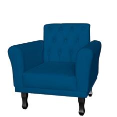 Poltrona Decorativa Classic Capitonê Suede Diversas Cores - DS Estofados