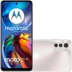 Smartphone Motorola E32 64GB 4G Wi-Fi Tela 6.5'' Dual Chip 4GB RAM Câmera Tripla + Selfie 8MP - Rose