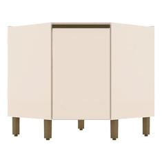 Balcão Canto Oblíquo 1 Porta Connect Off White - Henn