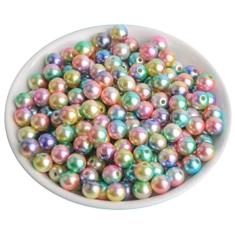 Xeahung 200 peças de contas de cristal acrílico contas redondas pingentes para fazer joias, pulseiras, brincos, colar, adultos, contas, projetos de arte, artesanato, enfeites de Natal, presentes de