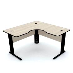 Mesa Em L P/ Escritório 150X150 Pandin Maxxi - Nogueira/Preto