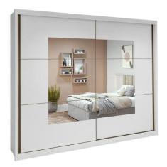 Guarda Roupa Easy Max 2 Portas C/ Espelho Branco Lopas - Móveis Lopas