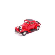 Miniatura Ford 3 Window Coupe 1932 Escala 1/43 Lucky Models, Vermelho