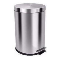 Lixeira 12 Litros Com Pedal Aço Inox Cesto Interno Removível - JSN