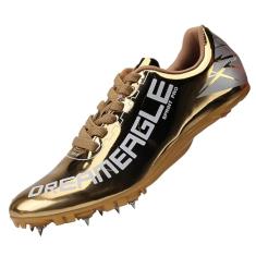 TURAFO Tênis masculino de atletismo para adolescentes e meninos e meninas, Dourado, 39