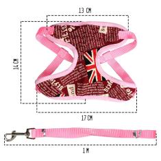 Peitoral Para Cães Cachorros Porte Pequeno Com Guia 1 Metro