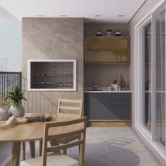 Cozinha Modulada Viena 2 Peças com 1 Armário Aéreo Vidros Reflecta 1 Balcão Herval Edez