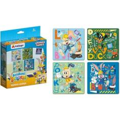 Quebra-Cabeça com 4 cenas Bugs Bunny Looney Tunes 16 peças Xalingo