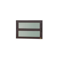 Janela De Aluminio Basculante Elite Vidro Boreal 40cm X 40cm Brimak Corten