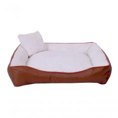 Cama Para Pet Cães E Gatos Sherpa Porte Grande Caramelo