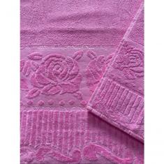 Kit De Toalha De Banho E Rosto Rosa