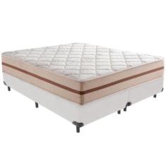Cama Box Branco E Colchão Classic 26 Cm Molas Ensacadas Queen Anjos