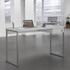 Mesa Home Office Escrivaninha Industriale 1,20 Cinza com Gaveteiro