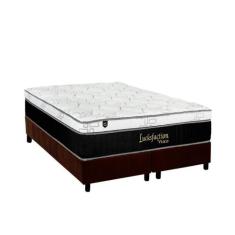 Cama Box Queen: Colchão Molas Luckspuma MasterPocket Ensacadas Lucksfa