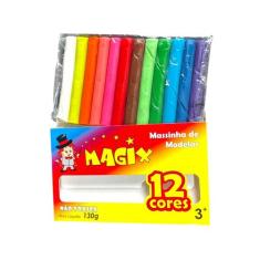 Kit 2 Caixas Massinha De Modelar 12 Cores Magix 130grs