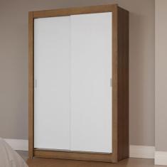 Guarda-roupa Solteiro 2 Portas de Correr Rustic/branco Milano Madesa