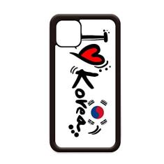 I Love Korea Palavra Bandeira Love Heart Ilustration para iPhone 12 Pro Max Capa para Apple Mini Mobile Case Shell
