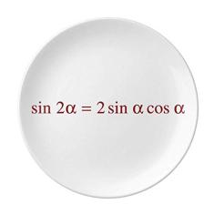 Mathematical Formula Expressions Prato Sinusoidal Decorativo de Porcelana Salver Prato de Jantar