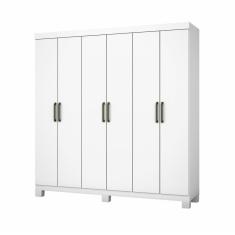 Guarda Roupa R22 6 Portas 2 Gavetas Sem Espelho Com Pés Carioca Móveis