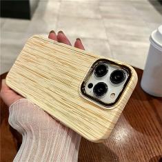 Moldura de lente de revestimento Capa de telefone com textura de grão de madeira para iPhone 14 13 12 11 Pro Max XS XR X 7 8 Plus SE Capa de silicone macio, branca, para iPhone XS Max