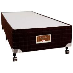 Base Box de Solteiro Castor Sellect P com Revestimento em Tecido Suede 40x88x188cm - Marrom