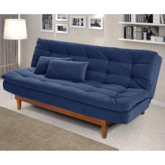 Sofá Cama Dubai Espresso Móveis Azul Marinho