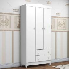guarda-roupa infantil candy 3 pt 2 gv branco