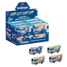 Brinquedo Pedagógico Carrinho Caminhão Aperte e Ande a Fricção (Azul)