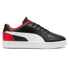 PUMA Tênis masculino Scuderia Ferrari Caven 2.0 com cadarço, casual, preto, Preto, 42