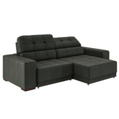 Sofá Sala de Estar Retrátil e Reclinável 4 Lugares Lisboa 250cm materi