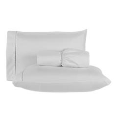 Jogo De Lençol Cama Queen 3 Peças 400 Fios C Elástico - Cores Lisas - 