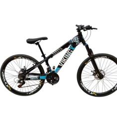 Bicicleta Aro 26 Vikingx Tuff 25 Freio Hidraulico 24v Suspensão Diante