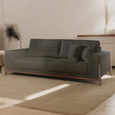 Sofá Fixo Magnus 3 Lugares Luxo 2,10m Elegância e Sofisticação